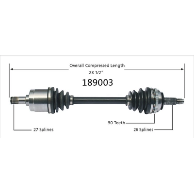 Arbre CV neuf by WORLDPARTS - 189003 pa3