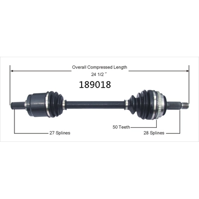 Arbre CV neuf by WORLDPARTS - 189018 pa2