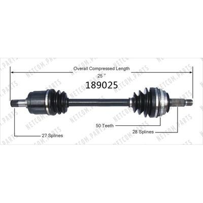 New CV Shaft by WORLDPARTS - 189025 pa2