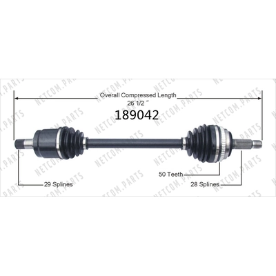 New CV Shaft by WORLDPARTS - 189042 pa2