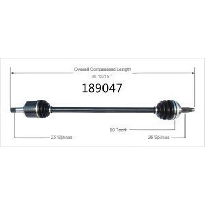 New CV Shaft by WORLDPARTS - 189047 pa2