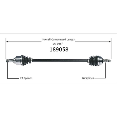 Arbre CV neuf by WORLDPARTS - 189058 pa1