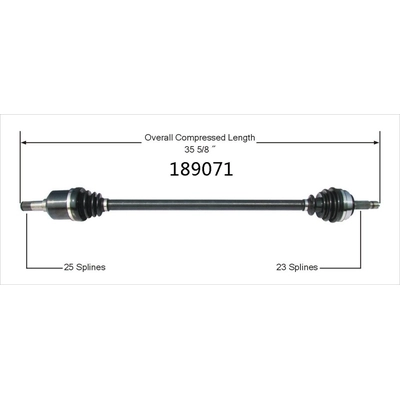 New CV Shaft by WORLDPARTS - 189071 pa1