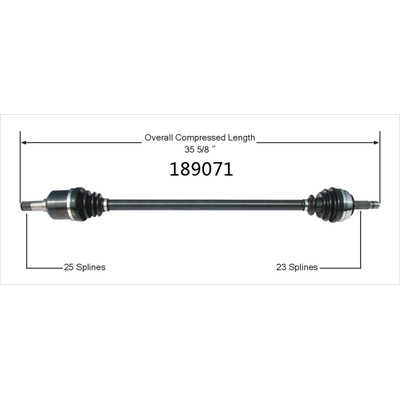 New CV Shaft by WORLDPARTS - 189071 pa3