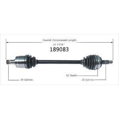 New CV Shaft by WORLDPARTS - 189083 pa2