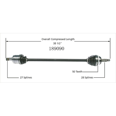 Arbre CV neuf by WORLDPARTS - 189090 pa1