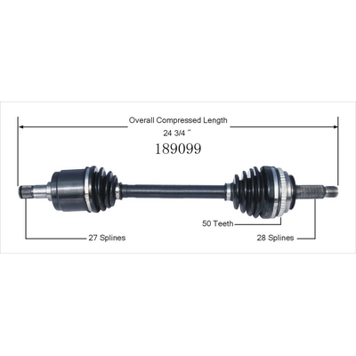 New CV Shaft by WORLDPARTS - 189099 pa3