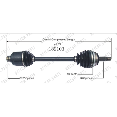 New CV Shaft by WORLDPARTS - 189103 pa2