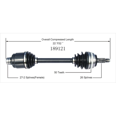 Arbre CV neuf by WORLDPARTS - 189121 pa2