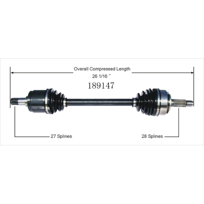 New CV Shaft by WORLDPARTS - 189147 pa1