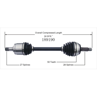 Arbre CV neuf by WORLDPARTS - 189190 pa3