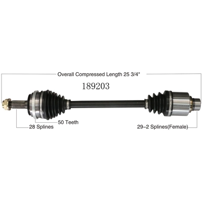 New CV Shaft by WORLDPARTS - 189203 pa2