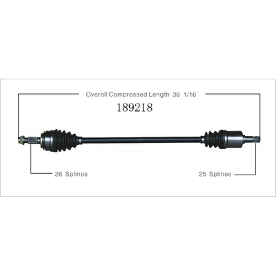 New CV Shaft by WORLDPARTS - 189218 pa3