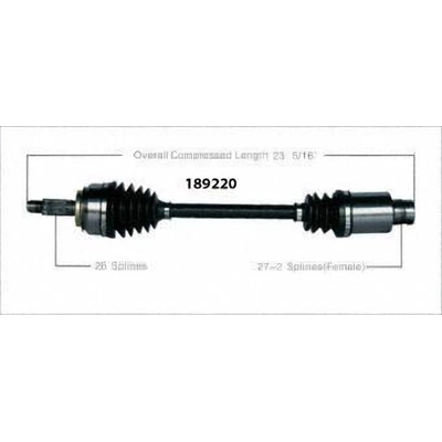 New CV Shaft by WORLDPARTS - 189220 pa1