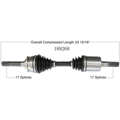 New CV Shaft by WORLDPARTS - 189268 pa1