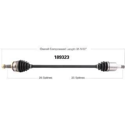 New CV Shaft by WORLDPARTS - 189323 pa1