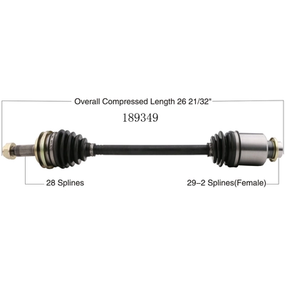 New CV Shaft by WORLDPARTS - 189349 pa1