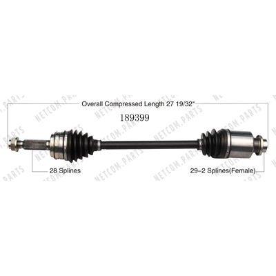 New CV Shaft by WORLDPARTS - 189399 pa1