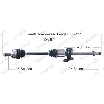 New CV Shaft by WORLDPARTS - 189407 pa1