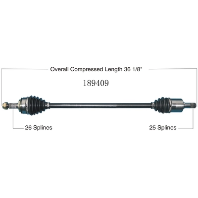 New CV Shaft by WORLDPARTS - 189409 pa2