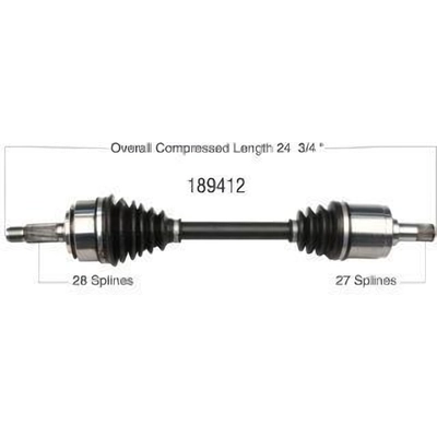 New CV Shaft by WORLDPARTS - 189412 pa1