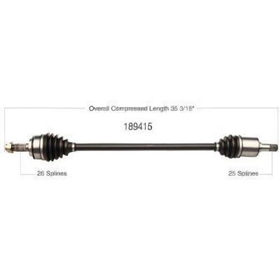 New CV Shaft by WORLDPARTS - 189415 pa1