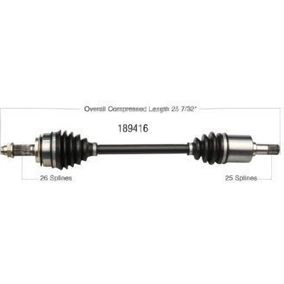 New CV Shaft by WORLDPARTS - 189416 pa1