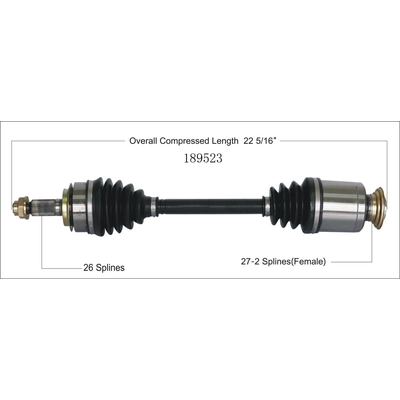 New CV Shaft by WORLDPARTS - 189523 pa1