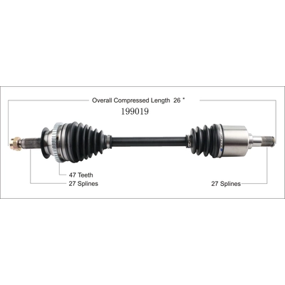 New CV Shaft by WORLDPARTS - 199019 pa1