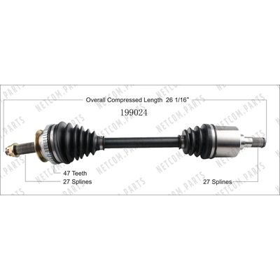 New CV Shaft by WORLDPARTS - 199024 pa2