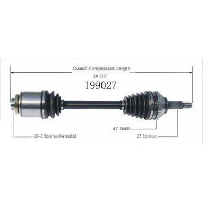 New CV Shaft by WORLDPARTS - 199027 pa2