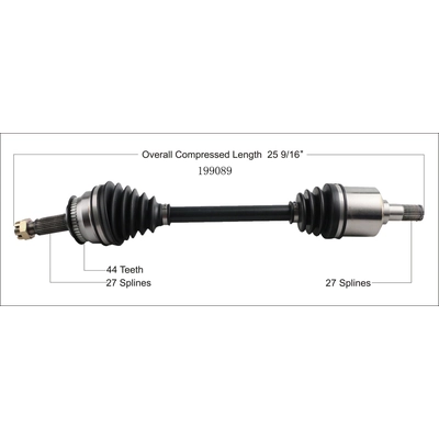 New CV Shaft by WORLDPARTS - 199089 pa1