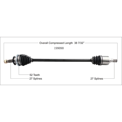 New CV Shaft by WORLDPARTS - 199090 pa3