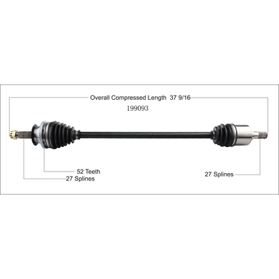 New CV Shaft by WORLDPARTS - 199093 pa3