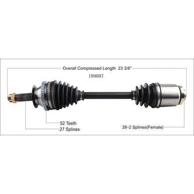 New CV Shaft by WORLDPARTS - 199097 pa3