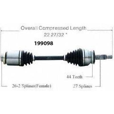 New CV Shaft by WORLDPARTS - 199098 pa1