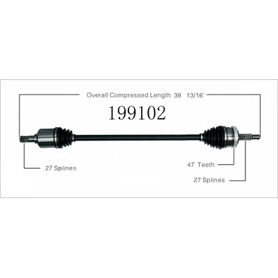 New CV Shaft by WORLDPARTS - 199102 pa3