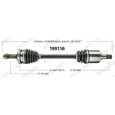 New CV Shaft by WORLDPARTS - 199116 pa1