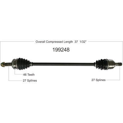 New CV Shaft by WORLDPARTS - 199248 pa2