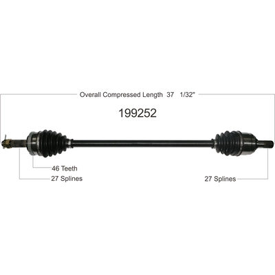 New CV Shaft by WORLDPARTS - 199252 pa2