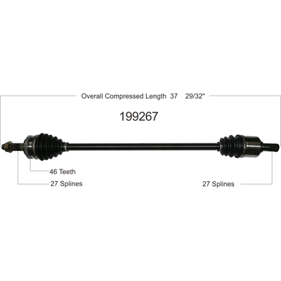 New CV Shaft by WORLDPARTS - 199267 pa2