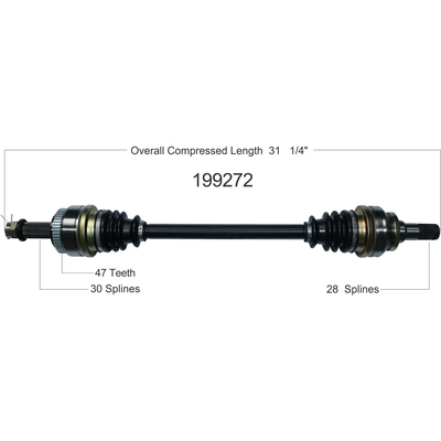 New CV Shaft by WORLDPARTS - 199272 pa1