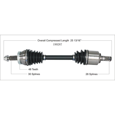 New CV Shaft by WORLDPARTS - 199287 pa1