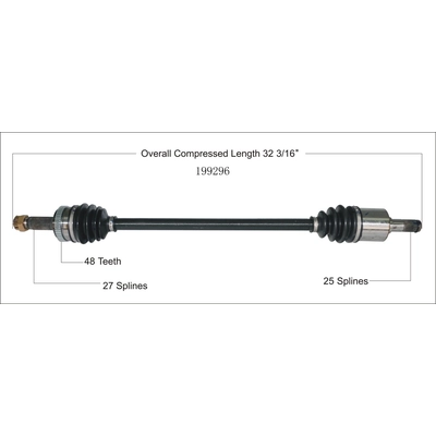 New CV Shaft by WORLDPARTS - 199296 pa1