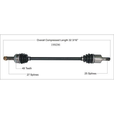 New CV Shaft by WORLDPARTS - 199296 pa2