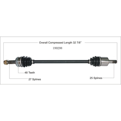 New CV Shaft by WORLDPARTS - 199298 pa2