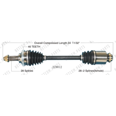 New CV Shaft by WORLDPARTS - 219012 pa2