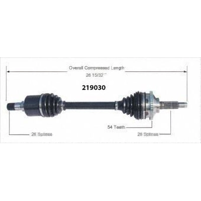 Arbre CV neuf by WORLDPARTS - 219030 pa1