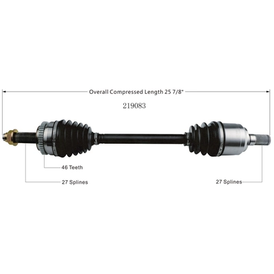 New CV Shaft by WORLDPARTS - 219083 pa3