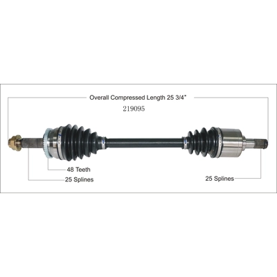 New CV Shaft by WORLDPARTS - 219095 pa1